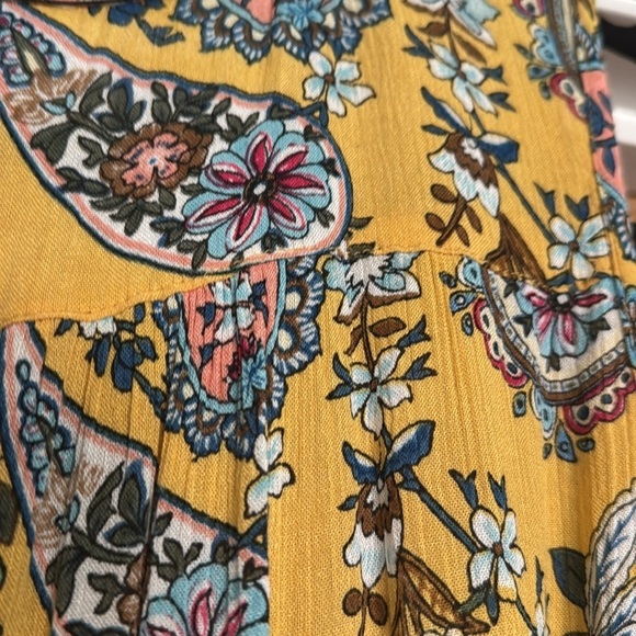 Anthropology Patrons of Peace Womens M Sleeveless Bohemian Tank Blouse Yellow - Picture 6 of 10